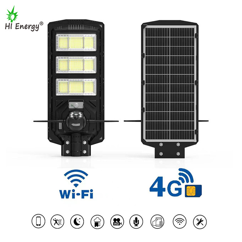 All-in-One Solar Street Light with single Lens 360 CCTV Camera